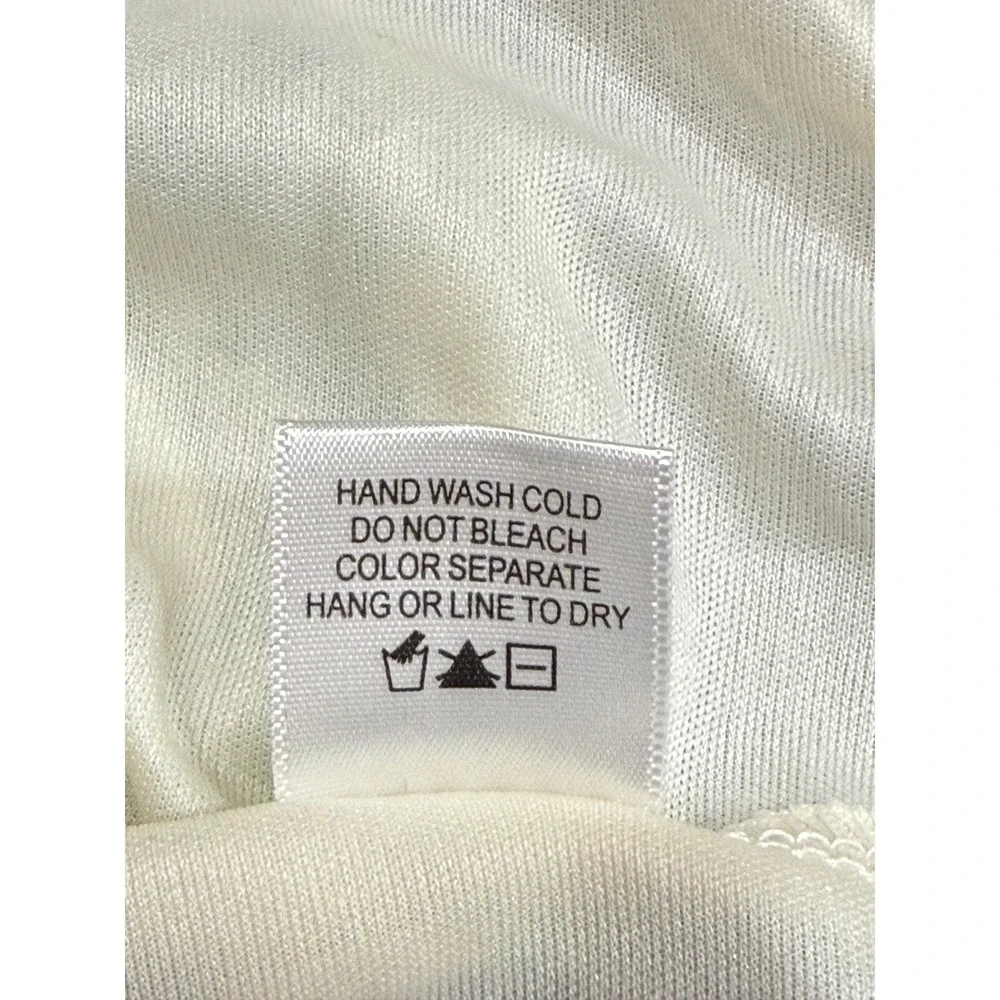 La Peche Floral Babydoll Camisole Womens Medium Cream Green Lace Trim Mesh - Picture 6 of 9